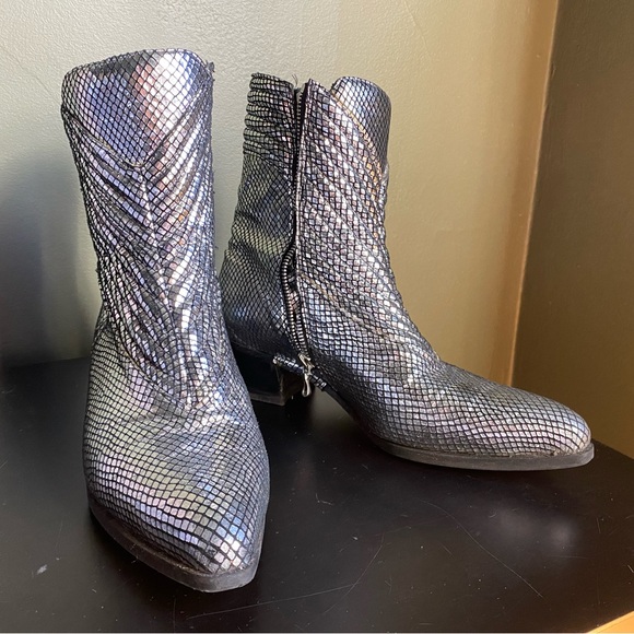 Modern Vice Leather Donna Boot in Silver Size 37 (US 7) - Picture 2 of 8